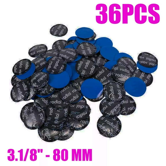 36 Pieces (3.1/8" ~ 80 MM ) Radial Repair Round Tire Patch Large