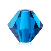 36-Pieces (6mm) Capri Blue | Preciosa Crystal Glass Rondell Beads