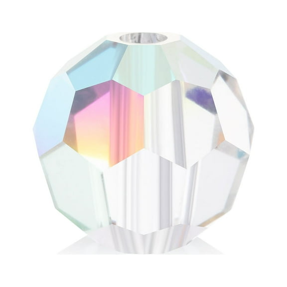 36 Pieces (6mm) Crystal AB | Preciosa Crystal Glass Faceted Round Loose Beads