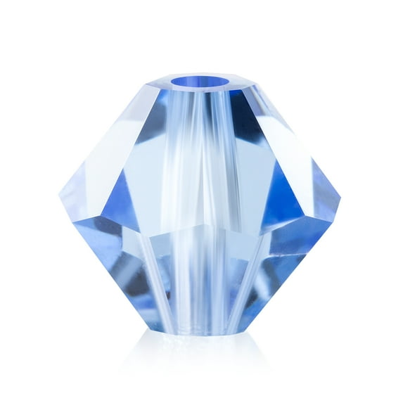 36-Pieces (6mm) Light Sapphire | Preciosa Crystal Glass Rondell Beads