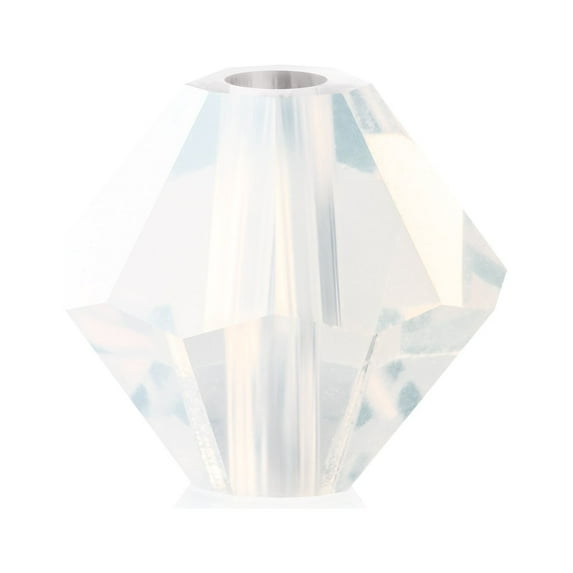 36-Pieces (6mm) White Opal | Preciosa Crystal Glass Rondell Beads