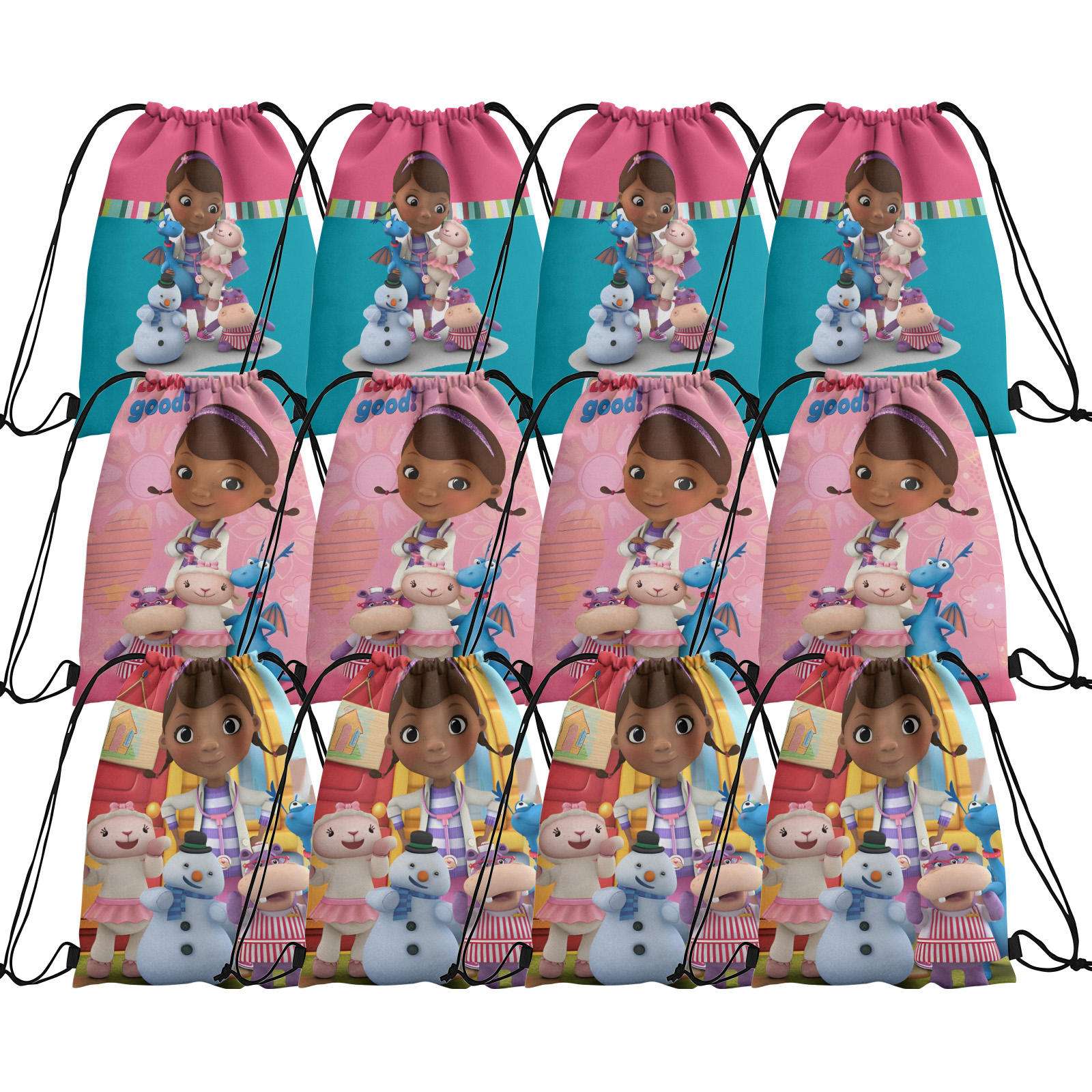 36 Pieces Doc Mcstuffins Candy Drawstring Bag, Drawstring Goodie Favor ...