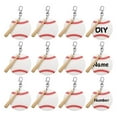 thumbnail image 1 of 36 Pieces Fashion Acrylic Baseball Keychain Keychain Tassels Chain Rings Lobster Clasp Keychain, 1 of 8