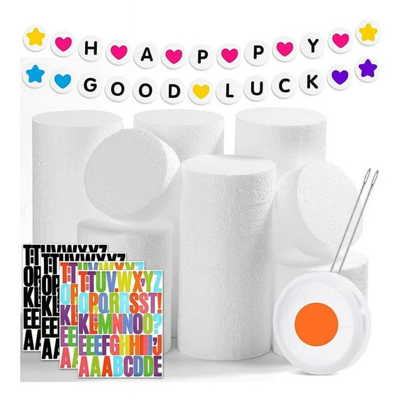 36 Pieces Handmade Foam Circles, 3 Inch Discs for Giant Friendship Bracelet Banner Birthday Decoration DIY Project