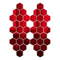 36 Pieces Hexagon Mirror Wall Stickers Removable Acrylic Mirror Setting