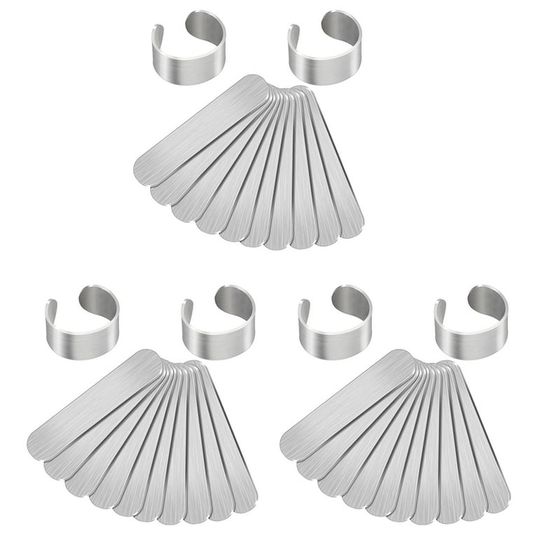 Aluminum Rings Metal Stamping Ring Blanks 8Styles Aluminum Rings