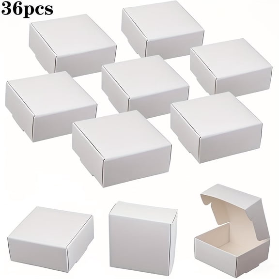 36 Pieces Mini Kraft Paper Gift Boxes - Eco-Friendly Jewelry Packaging for Rings, Earrings, Weddings, Birthdays, and Holidays