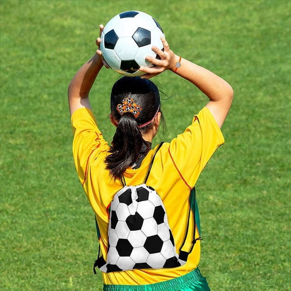 36 Pieces Soccer Style Candy Drawstring Bag Softball Soccer Basketball Volleyball Drawstring Bags