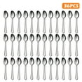 thumbnail image 1 of 36 Pieces Tea Spoons, 5.9 inch Stainless Steel Teaspoons Set, Dessert Coffee Spoons, Small Spoons, Dishwasher Safe, Silver Spoons For Home, Restaurant, 1 of 10