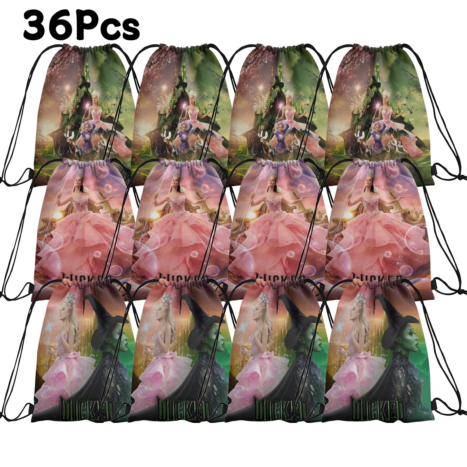 36 Pieces Wickde Candy Drawstring Bag, Drawstring Goodie Favor Bags for ...