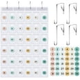 thumbnail image 1 of 36 Pocket Chart for Cell Phones Calculator Holder Organizer with 36 Number Stickers and 4 Hooks for Calculator Clear Classroom Pocket Chart for Cell Phones(Boho), 1 of 10