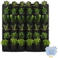 36 Pocket Vertical Planter with Gloves and Guide for Indoor and Outdoor