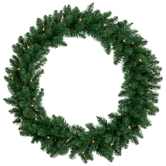 Northlight Pre-Lit Everett Pine Artificial Christmas Wreath - 36" - Clear Lights