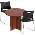 thumbnail image 1 of 36”R Round Conference Table Chair Set (36W X 36D X 29.5H) for Office, Home Office, Conference Rooms, Meeting Rooms – Walnut, Dark Cherry, Espresso, Mahogany, Artisan Grey, 1 of 9