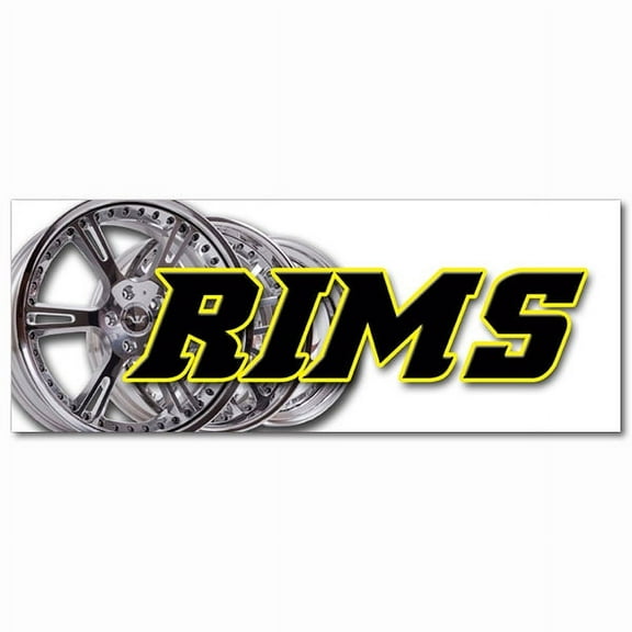 36" RIMS DECAL sticker wheels tires car rims truck suv dubs automotive auto