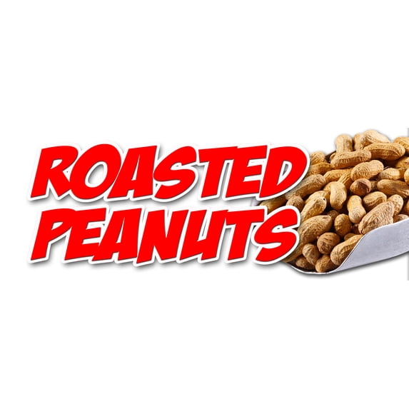 36" ROASTED PEANUTS DECAL sticker fresh hot salted jumbo nut nuts boiled georgia