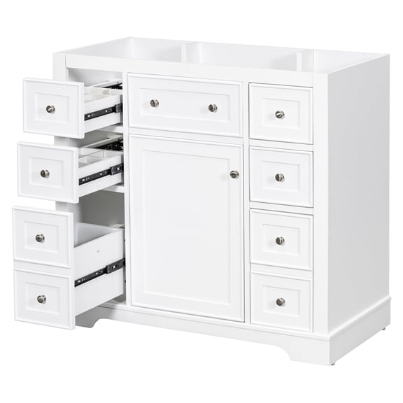 36" Rectangular - Removable Drawer Panels - Bathroom - Flexible Storage