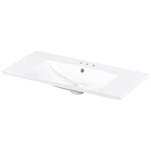 36" Resin Bathroom Sink Vanity Top / Strong & Smooth Surface, Simple Maintenance / Bathroom Decor