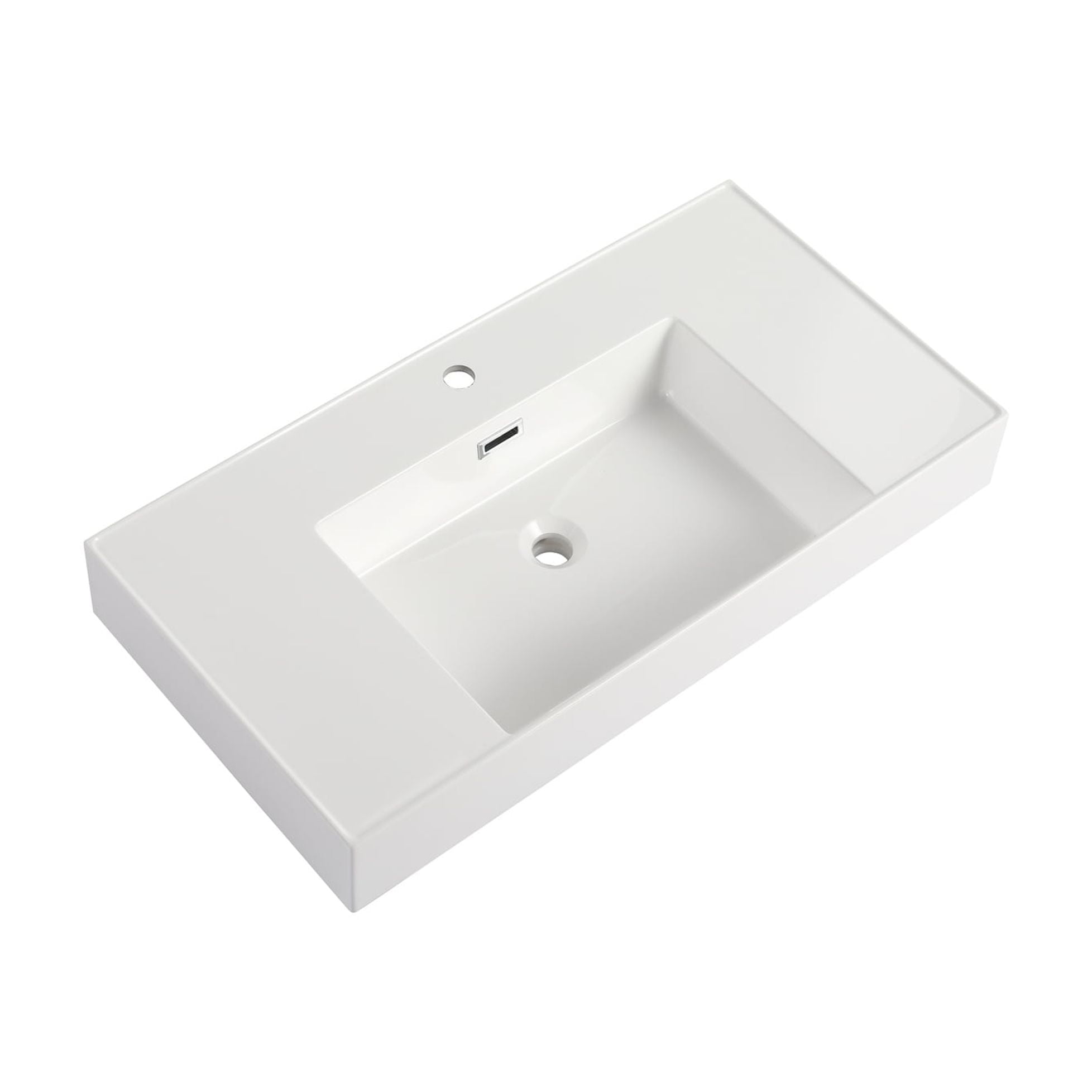 36" Resin Sink For Bathroom - , Elegant Vanity Top Basin Long-lasting, Robust