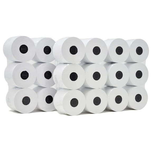 (36 Rolls) Adding Machine/Calculator Roll, 2-1/4" x 150 ft, White Printing Calculator Tape