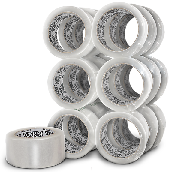Clear Packing Tape, 2" X 55 Yards, 2 Mil Thick, 6 Rolls - Shipping, Box Sealing, Moving