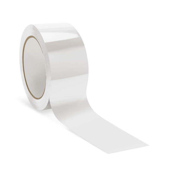 White Carton Sealing Tape, 2 Mil Acrylic Adhesive, 36 Rolls, 2 in x 55 yds