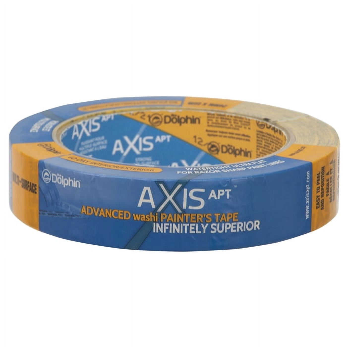 36-Rolls of .94” x 55 yds Linzer SP2-0100 Blue Dolphin Painter’s Washi Tape