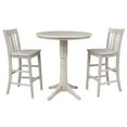thumbnail image 1 of 36" Round Bar Table and 2 San Remo Stools in Washed Gray Taupe - Set of 3, 1 of 6