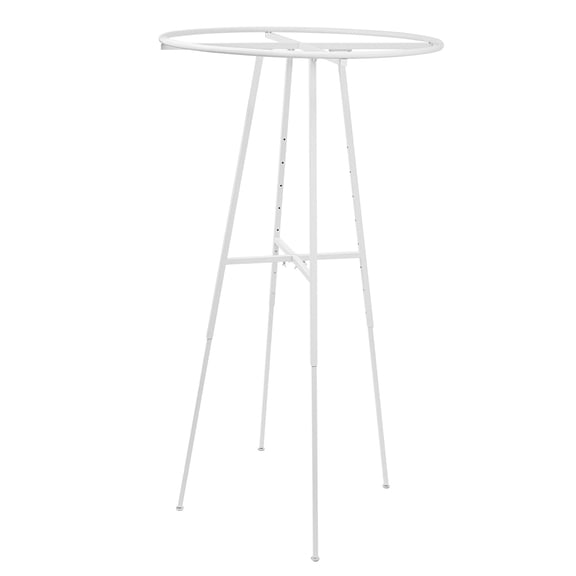 36" Round Clothing Rack Hight 48 - 72" H Leveler Glides Garment White, for Clothing Stores, Children's Clothing Stores, Dance Halls, Laundromats