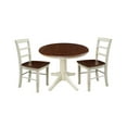 thumbnail image 1 of 36" Round Dining Table and 2 Madrid Chairs - Almond/Espresso - 3 Piece Set, 1 of 3