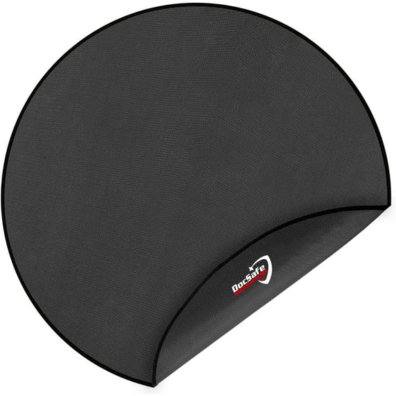 36" Round Under Grill Mat,4 Layers Fire Pit Mat,Fireproof Mat Protect Mat for Deck,Patio,Grass,Outdoor Charcoal,Smokers,Reusable Oil-Proof and Waterproof Indoor Fireplace Mat BBQ Floor Mat