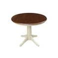 thumbnail image 1 of 36" Round Pedestal Dining Table - Almond/Espresso, 1 of 6
