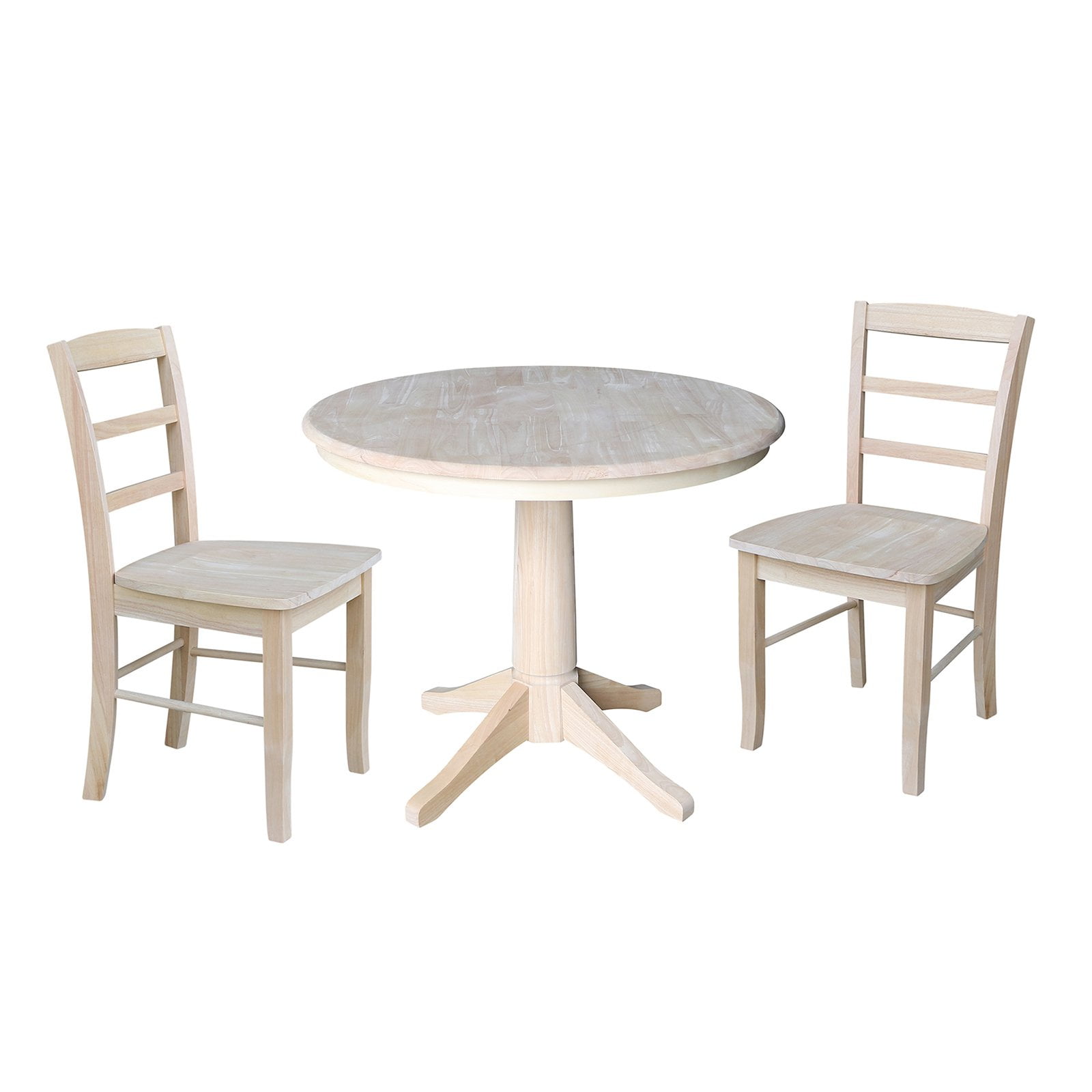 Unfinished pedestal dining table deals