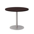 thumbnail image 1 of 36" Round Pedestal Table - Espresso Top - Silver Base, 1 of 3