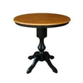 thumbnail image 1 of 36" Round Solid Wood Black/Cherry Pedestal Counter Height Table by International Concepts, 1 of 6