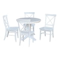 thumbnail image 1 of 36" Round Solid Wood Extension Dining Table with 4 Dining Chairs, 1 of 5