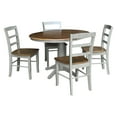 thumbnail image 1 of International Concepts 36" Round Solid Wood Extension Table with 4 Dining Chairs, 1 of 4