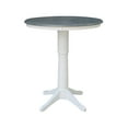 thumbnail image 1 of International Concepts 36" Round Solid Wood Gray Table-Bar Height, 1 of 6