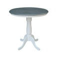 thumbnail image 1 of International Concepts 36" Solid Wood Dual-Height Pedestal Table, Coal & Black Finish, 1 of 9