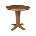 thumbnail image 1 of 36" Round Solid Wood Top Pedestal Dining Table in Distressed Oak, 1 of 5