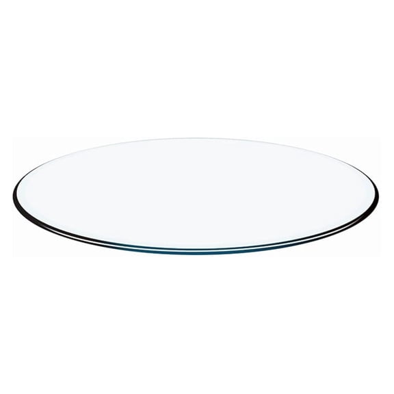 36" Round Tempered Glass Table Top, Transparent Table Surface 0.28'' Thick Pencil Polished Edge Multipurpose for Dining Table, Home Office Glass Countertop.