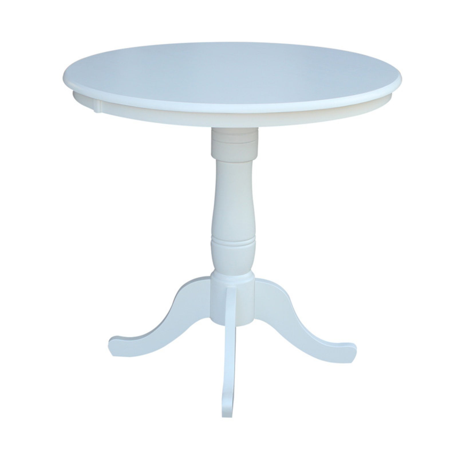 Cottage Charm White Solid Wood 38" Round Dining Table