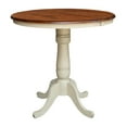 thumbnail image 1 of 36" Round Counter Height Table with 12" Leaf in Antiqued Almond/Espresso, 1 of 8