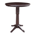 thumbnail image 1 of 36" Round Top Pedestal Table with 12" Leaf - Bar Height, 1 of 8