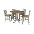 thumbnail image 1 of 36" Round Extension Dining Table With 4 San Remo Counter Height Stools - Set of 5 Pieces, 1 of 5