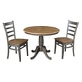 thumbnail image 1 of 36" Round Top Pedestal Table With 2 Emily Chairs - 3 Piece Set, 1 of 5