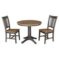 thumbnail image 1 of 36" Round Wood Table With 2 San Remo Chairs in Hickory/Washed Coal - 3 Piece Set, 1 of 8