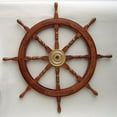 thumbnail image 1 of 36" SHIP WHEEL - Wood w/ Brass Hub - PIRATE SHIPWHEEL by ITDC, 1 of 2