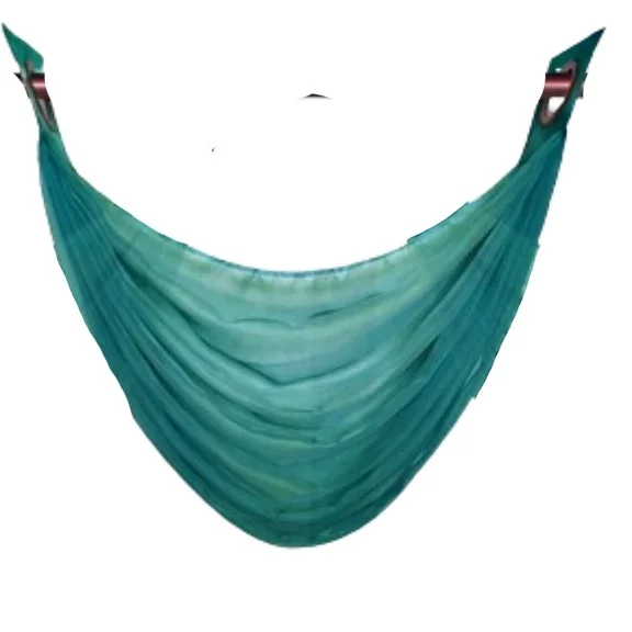 Gorgeous Home Linen K36 Elegant Voile Sheer Waterfall Swag Valance with Bronze Grommets, 36" x 16", 1-Piece Slate Green