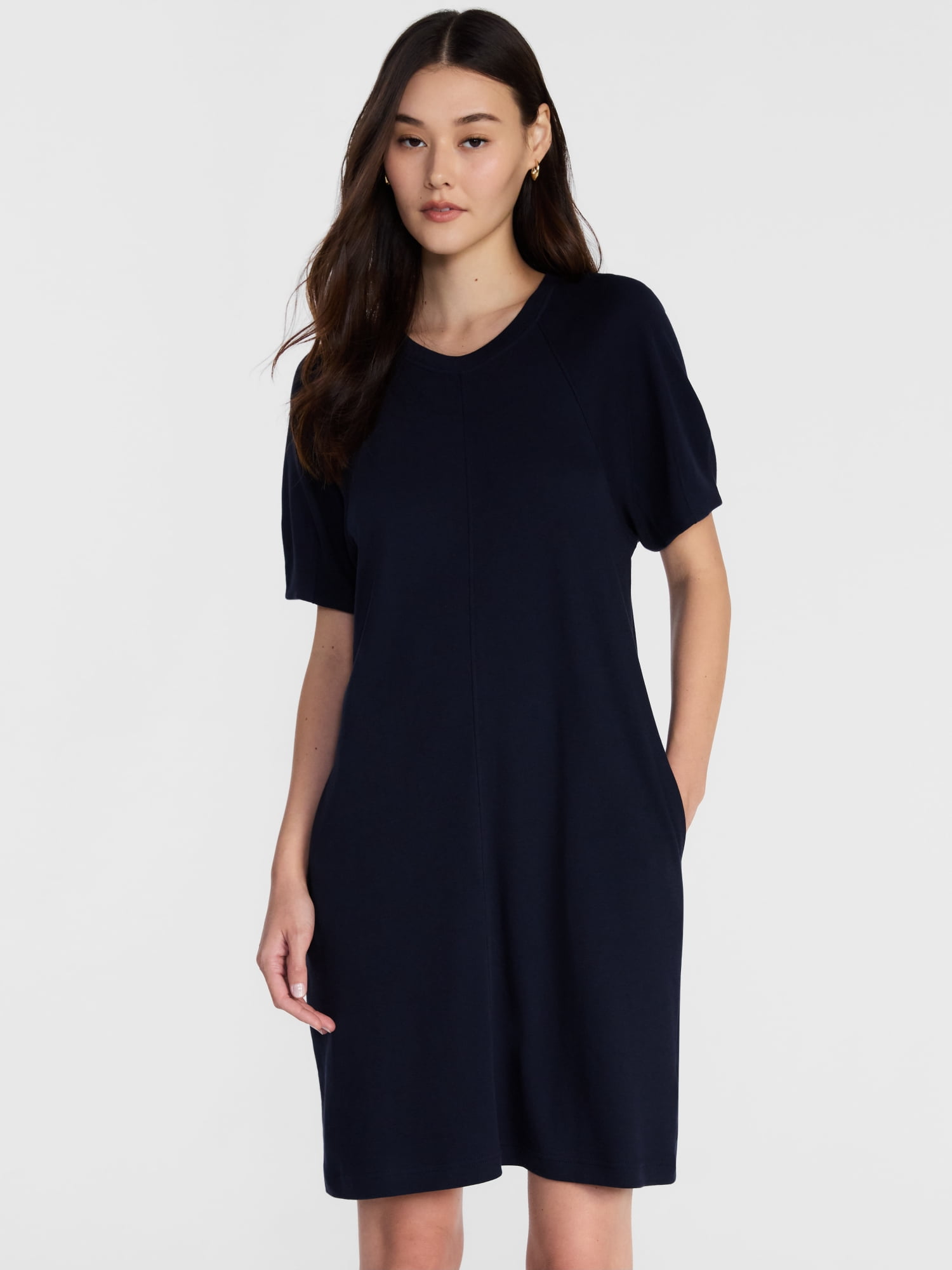 Scenario Women's and Women's Plus Mini Dress with Short Raglan Sleeves, Sizes XS-4X